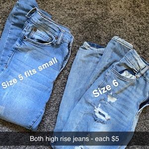 High rise jeans
